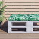 VidaXL Palletkussen 60x60x12 cm stof bladpatroon