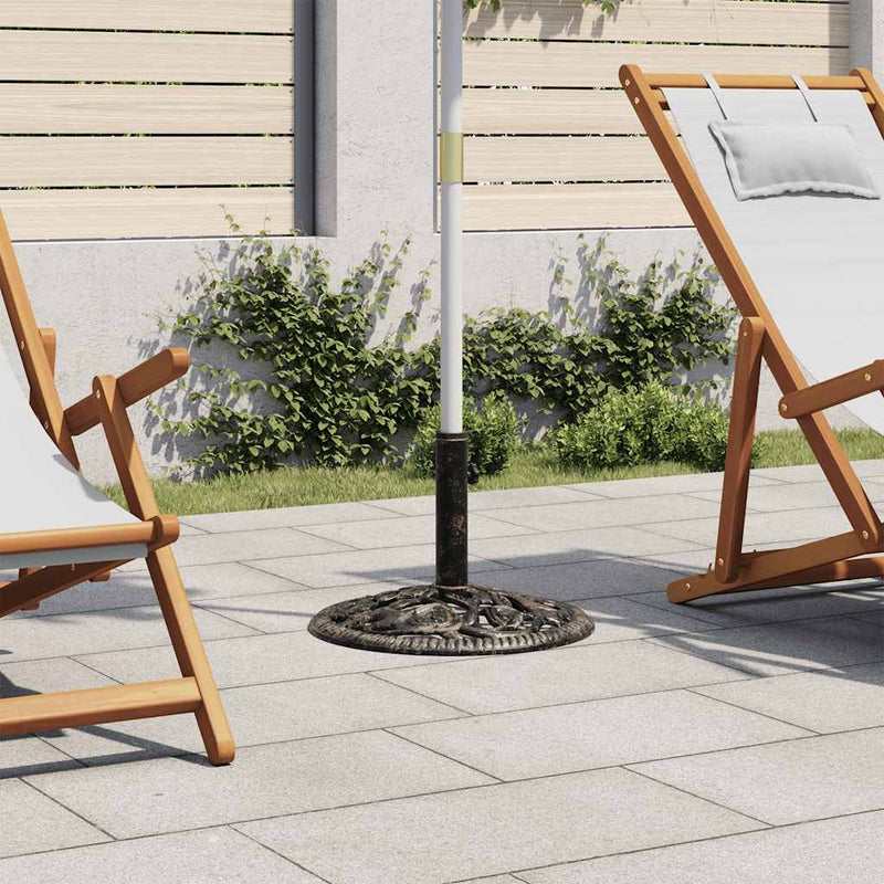 Load image into Gallery viewer, Vidaxl parasolvoet 12 kg 48 cm gietijzer bronskleurig
