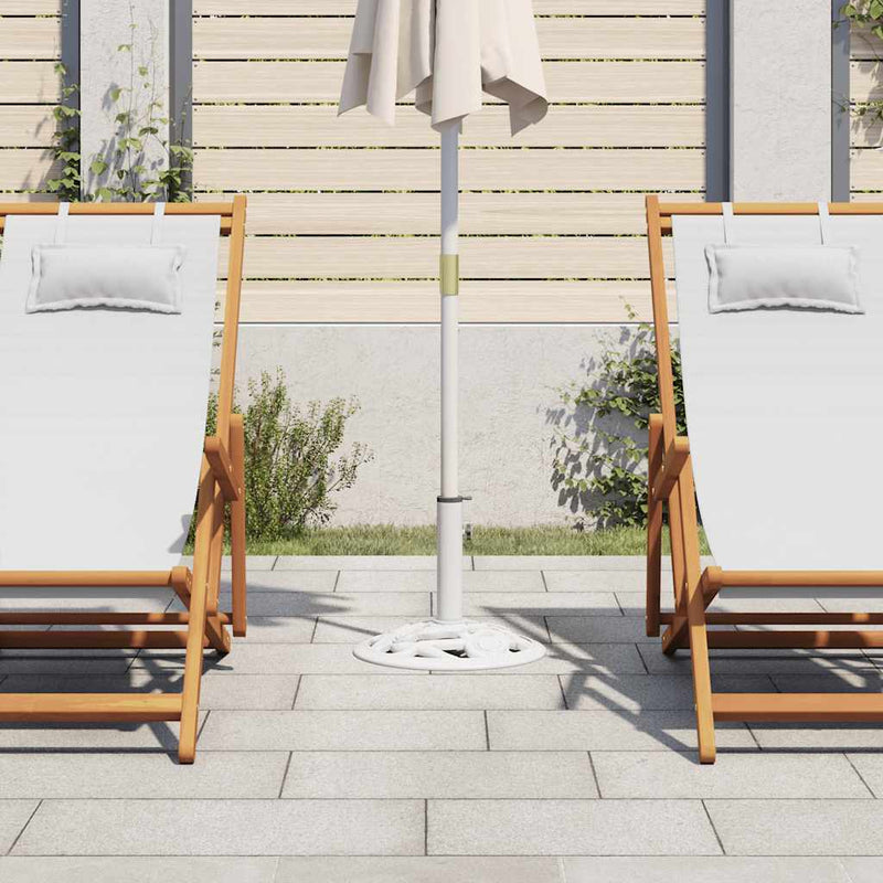 Load image into Gallery viewer, Vidaxl parasolvoet 9 kg 40 cm gietijzer wit
