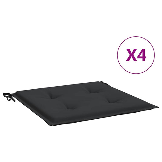 Vidaxl tuinstoelkussens 4 st 40x40x4 cm oxford stof zwart