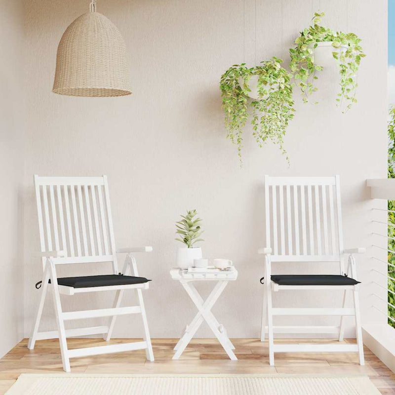 Afbeelding laden in galerijviewer, Vidaxl tuinstoelkussens 2 st 50x50x4 cm oxford stof zwart
