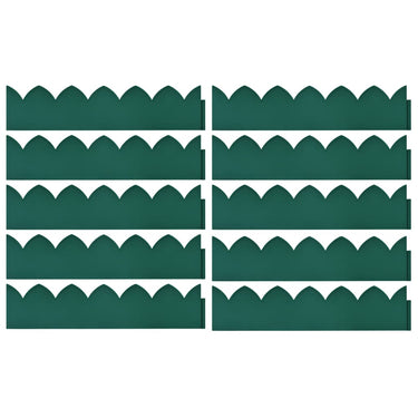 Vidaxl gazonranden 10 st 65x15 cm pp groen