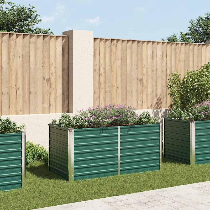 Load image into Gallery viewer, Vidaxl plantenbak verhoogd 160x80x77 cm gegalvaniseerd staal groen
