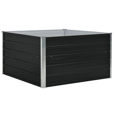 Vidaxl plantenbak verhoogd 100x100x45cm gegalvaniseerd staal antraciet