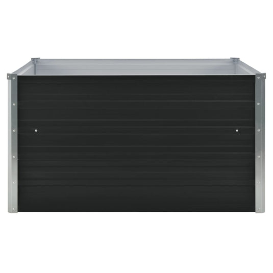 Vidaxl plantenbak verhoogd 100x100x45cm gegalvaniseerd staal antraciet