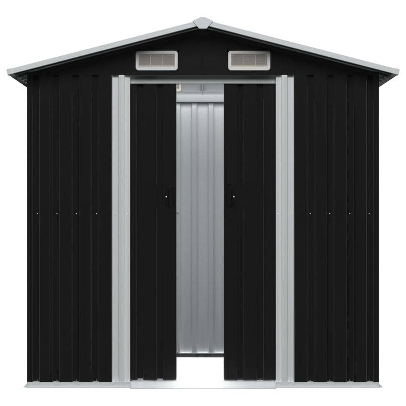 Load image into Gallery viewer, VidaXL Tuinberging 204x132x186 cm staal antraciet
