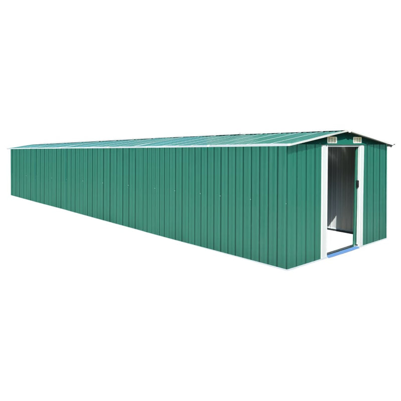 Load image into Gallery viewer, VidaXL Tuinschuur 257x779x181 cm gegalvaniseerd staal groen
