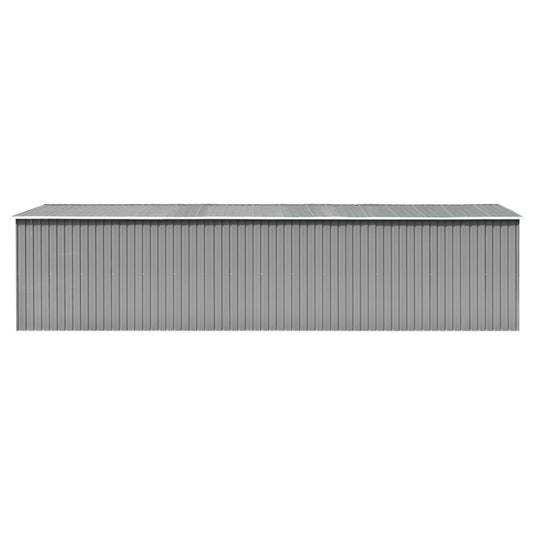 VidaXL Tuinschuur 257x779x181 cm gegalvaniseerd staal grijs