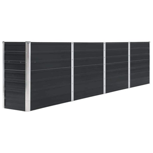 Vidaxl plantenbak verhoogd 320x40x77 cm gegalvaniseerd staal antraciet