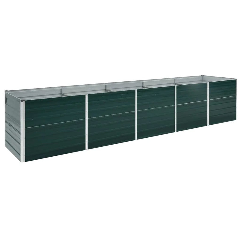 Load image into Gallery viewer, Vidaxl plantenbak verhoogd 400x80x45 cm gegalvaniseerd staal groen
