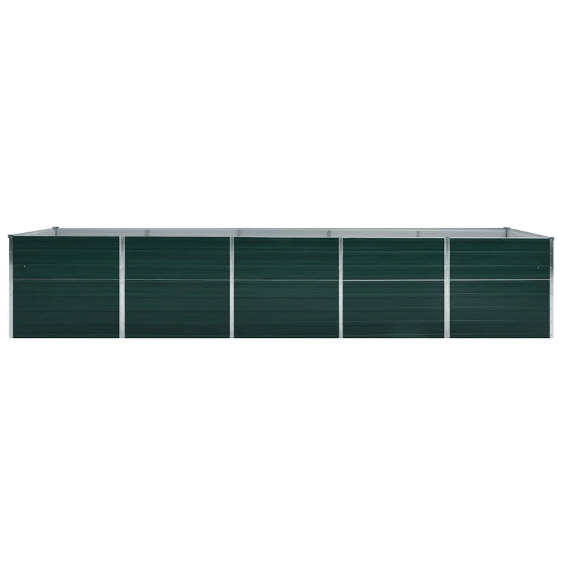 Load image into Gallery viewer, Vidaxl plantenbak verhoogd 400x80x77 cm gegalvaniseerd staal groen
