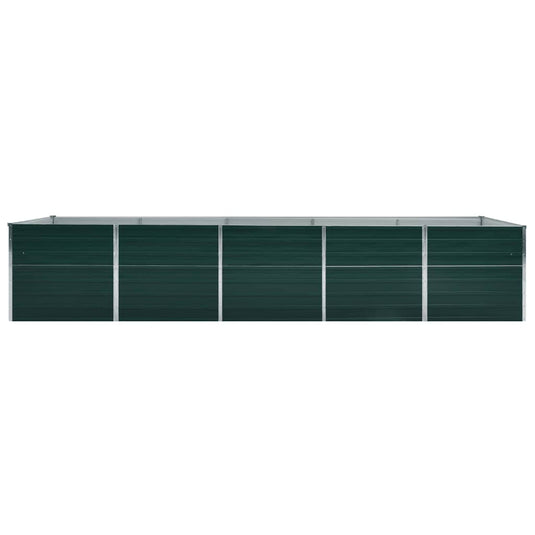 Vidaxl plantenbak verhoogd 400x80x77 cm gegalvaniseerd staal groen