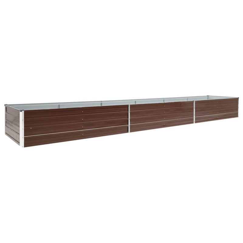 Load image into Gallery viewer, Vidaxl plantenbak verhoogd 480x80x45 cm gegalvaniseerd staal bruin
