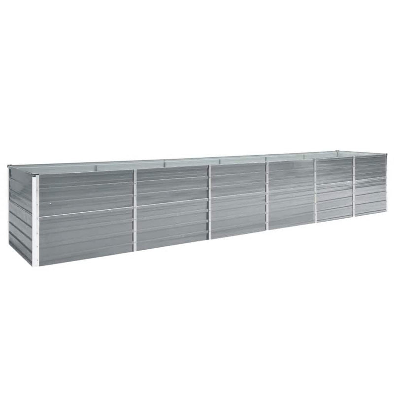 Load image into Gallery viewer, Vidaxl plantenbak verhoogd 480x80x77 cm gegalvaniseerd staal grijs
