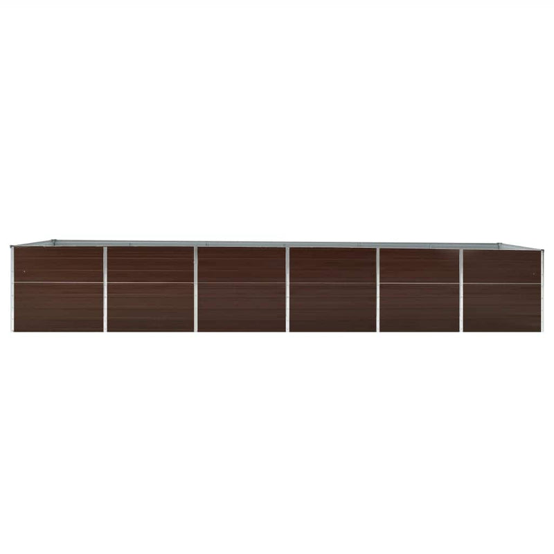 Load image into Gallery viewer, Vidaxl plantenbak verhoogd 480x80x77 cm gegalvaniseerd staal bruin
