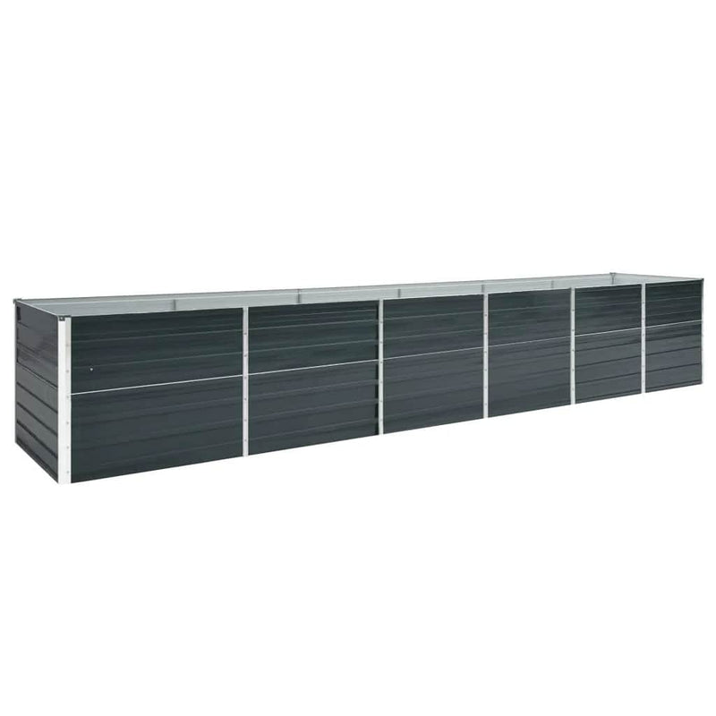 Afbeelding laden in galerijviewer, Vidaxl plantenbak verhoogd 480x80x77 cm gegalvaniseerd staal antraciet
