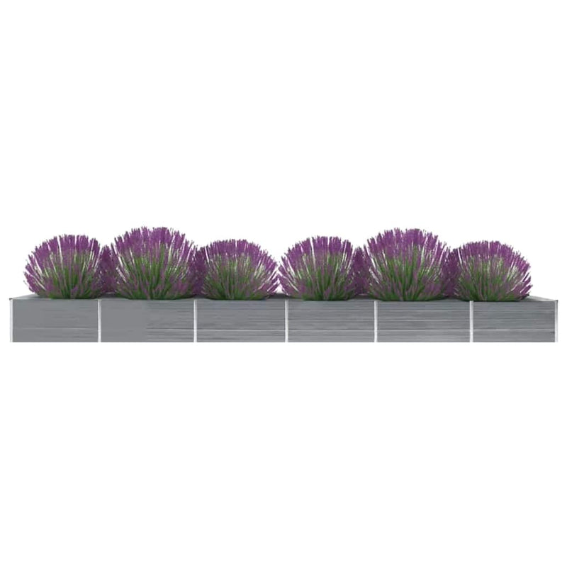 Load image into Gallery viewer, Vidaxl plantenbak verhoogd 600x80x45 cm gegalvaniseerd staal grijs
