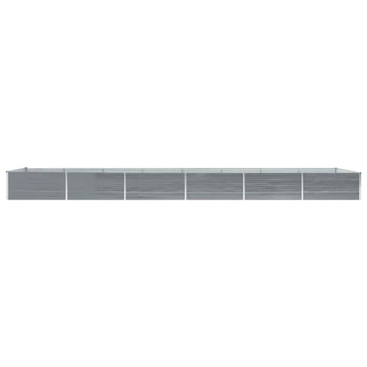 Vidaxl plantenbak verhoogd 600x80x45 cm gegalvaniseerd staal grijs