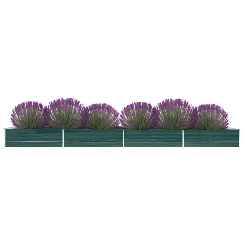 Load image into Gallery viewer, Vidaxl plantenbak verhoogd 600x80x45 cm gegalvaniseerd staal groen
