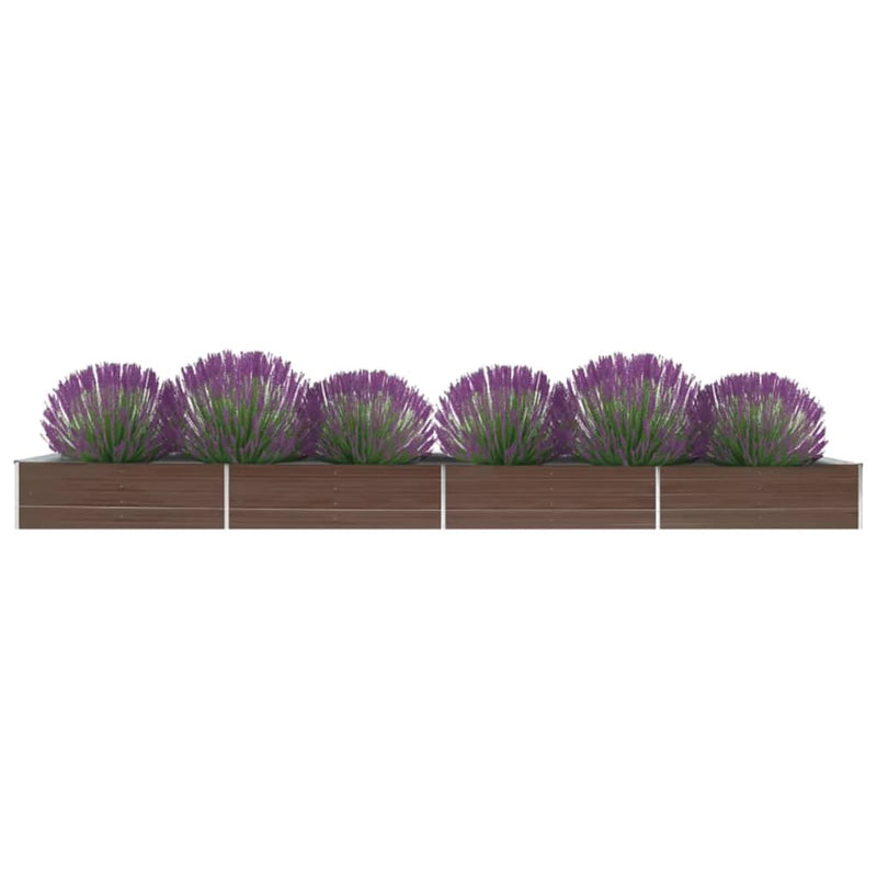 Load image into Gallery viewer, Vidaxl plantenbak verhoogd 600x80x45 cm gegalvaniseerd staal bruin
