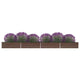 Vidaxl plantenbak verhoogd 600x80x45 cm gegalvaniseerd staal bruin