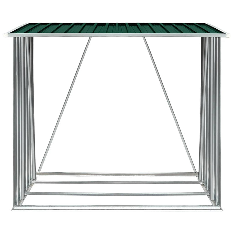 Load image into Gallery viewer, Vidaxl haardhoutschuur 163x83x154 cm gegalvaniseerd staal groen
