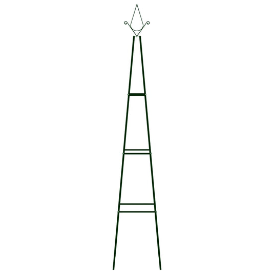 Vidaxl plantenklimrekken 2 st 35x35x195 cm ijzer donkergroen