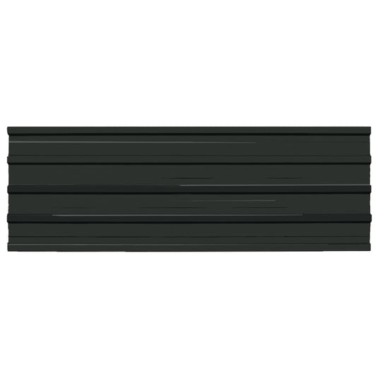 Vidaxl 12 st dakpanelen gegalvaniseerd staal antracietkleurig