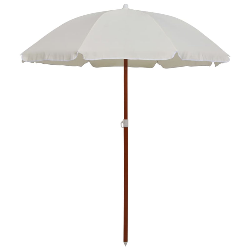 Load image into Gallery viewer, VidaXL Parasol met stalen paal 180 cm zandkleurig
