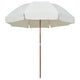 Vidaxl parasol met stalen paal 300 cm zandkleurig