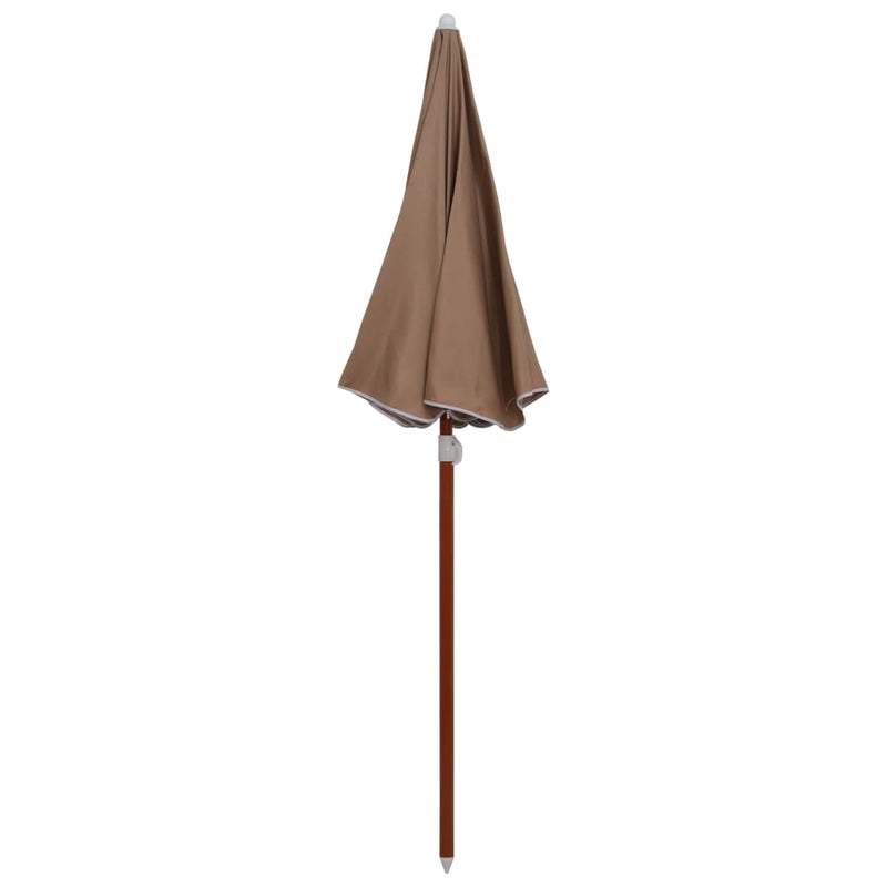 Load image into Gallery viewer, Vidaxl parasol met stalen paal 180 cm taupe
