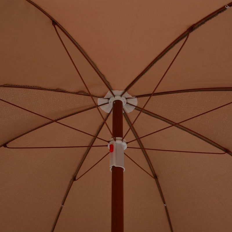 Load image into Gallery viewer, Vidaxl parasol met stalen paal 180 cm taupe
