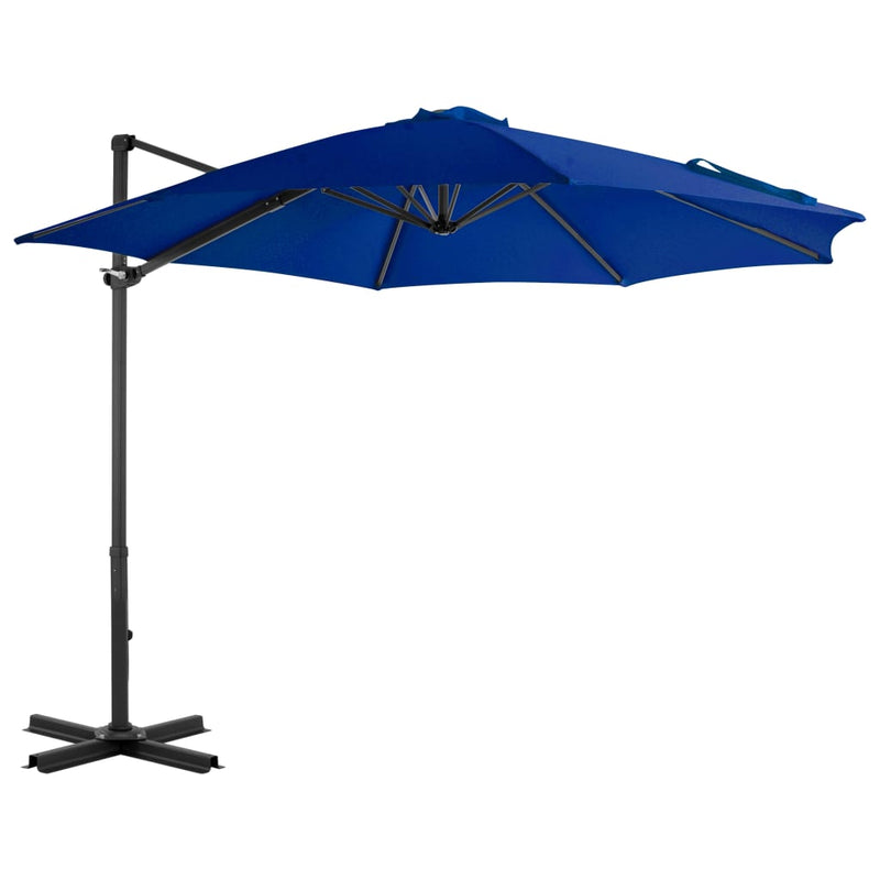 Load image into Gallery viewer, Vidaxl zweefparasol met aluminium paal 300 cm azuurblauw
