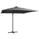 Vidaxl zweefparasol met led en stalen paal 250x250 cm antracietkleurig