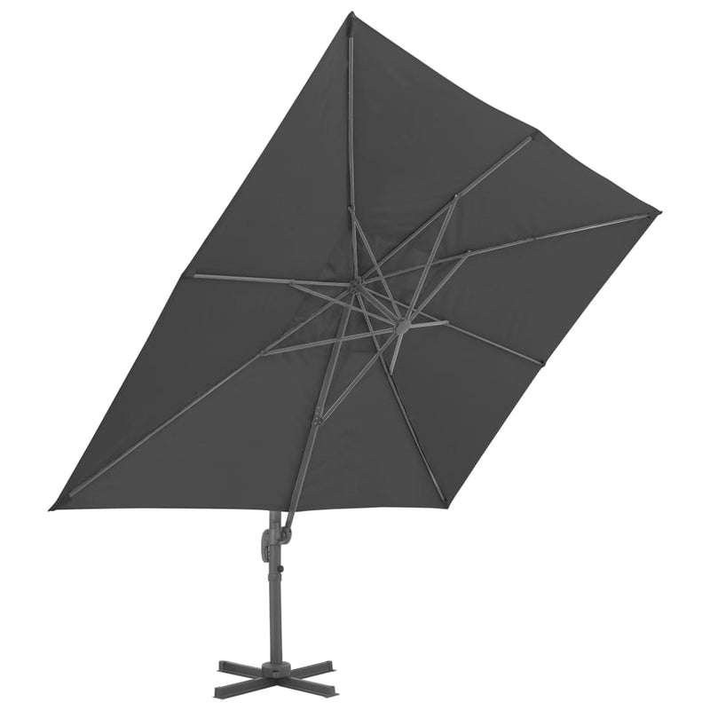 Load image into Gallery viewer, Vidaxl zwevende parasol met aluminium paal 4x3 m zwart
