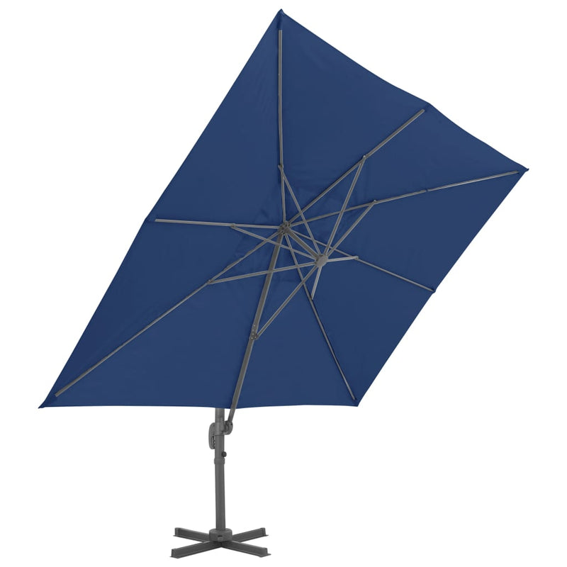 Load image into Gallery viewer, Vidaxl zweefparasol met aluminium paal 4x3 m azuurblauw
