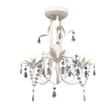 Vidaxl kroonluchters kristal 2 st elegant wit