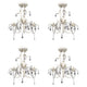 Vidaxl kroonluchters kristal 4 st elegant wit