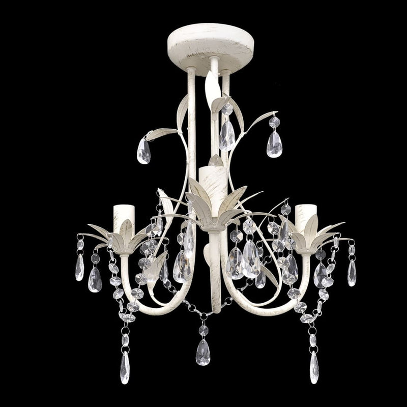 Load image into Gallery viewer, Vidaxl kroonluchters kristal 4 st elegant wit
