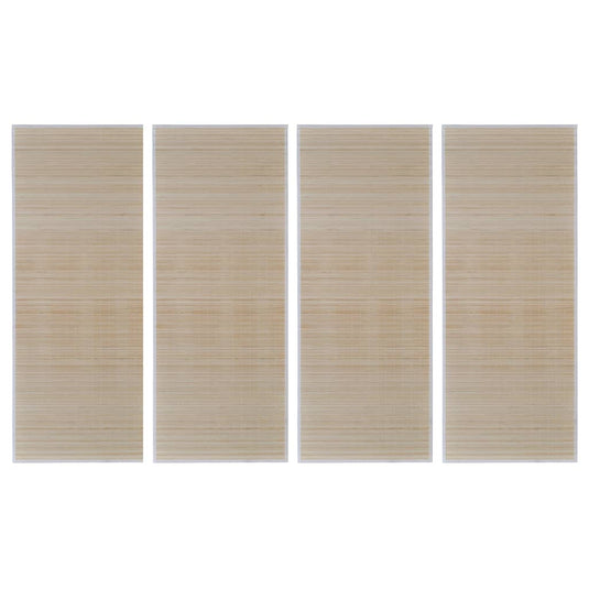 VidaXL Tapijten 4 st rechthoekig 120x180 cm bamboe natuurlijk