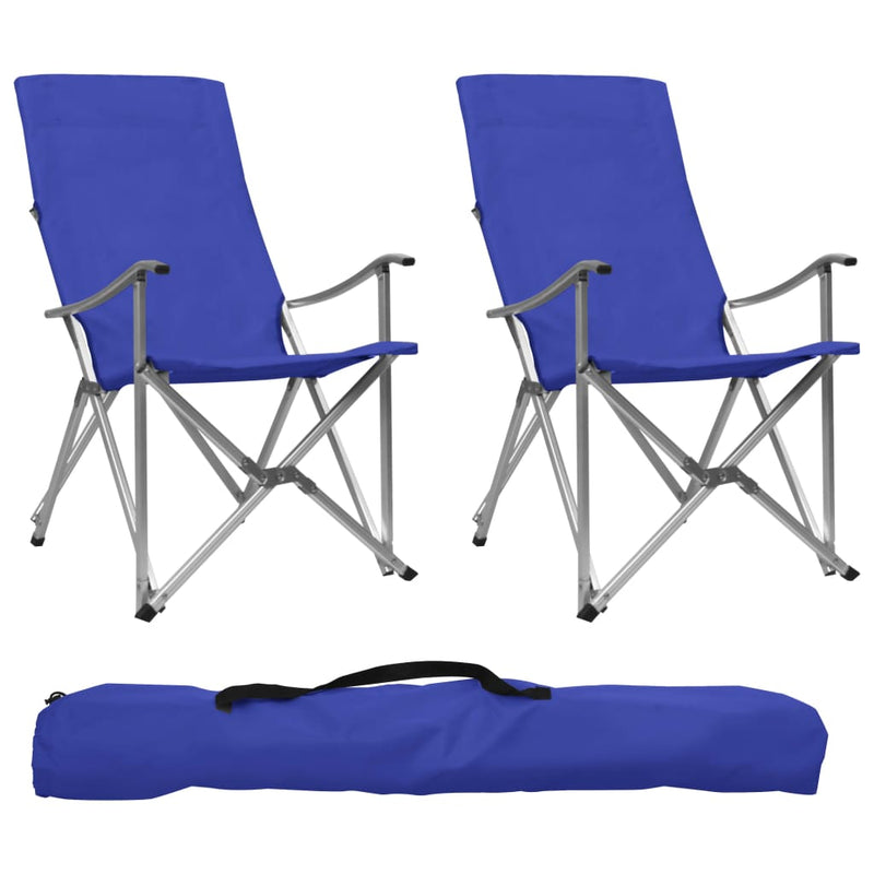 Load image into Gallery viewer, VidaXL Campingstoelen inklapbaar 2 st blauw
