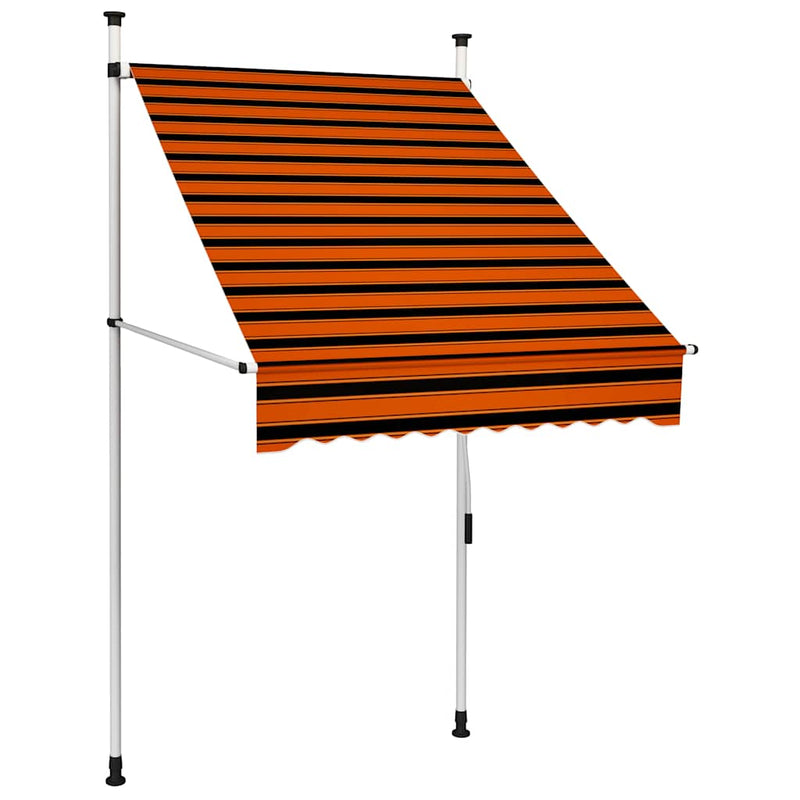 Load image into Gallery viewer, Vidaxl luifel handmatig uittrekbaar 100 cm oranje en bruin
