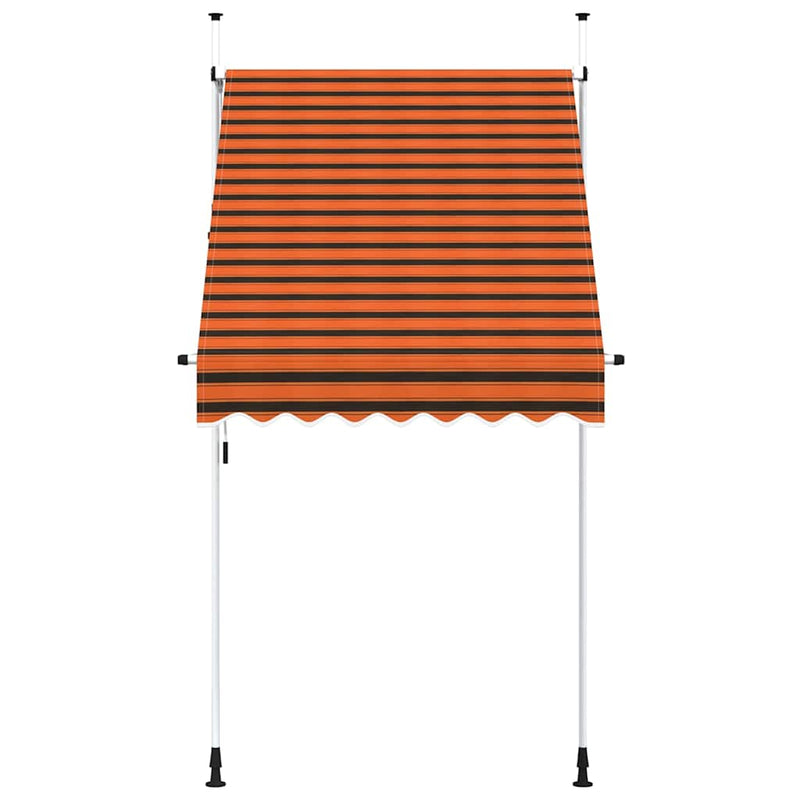 Load image into Gallery viewer, Vidaxl luifel handmatig uittrekbaar 150 cm oranje en bruin
