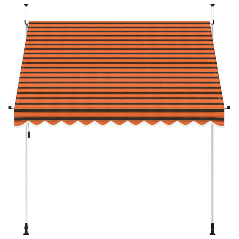 Load image into Gallery viewer, Vidaxl luifel handmatig uittrekbaar 250 cm oranje en bruin
