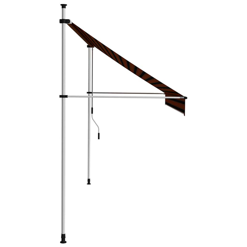 Load image into Gallery viewer, Vidaxl luifel handmatig uittrekbaar 300 cm oranje en bruin
