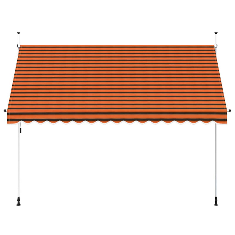 Load image into Gallery viewer, Vidaxl luifel handmatig uittrekbaar 350 cm oranje en bruin
