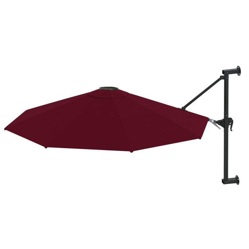 Load image into Gallery viewer, Vidaxl wandparasol met metalen paal 300 cm bordeauxrood
