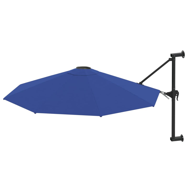 Load image into Gallery viewer, Vidaxl wandparasol met metalen paal 300 cm blauw
