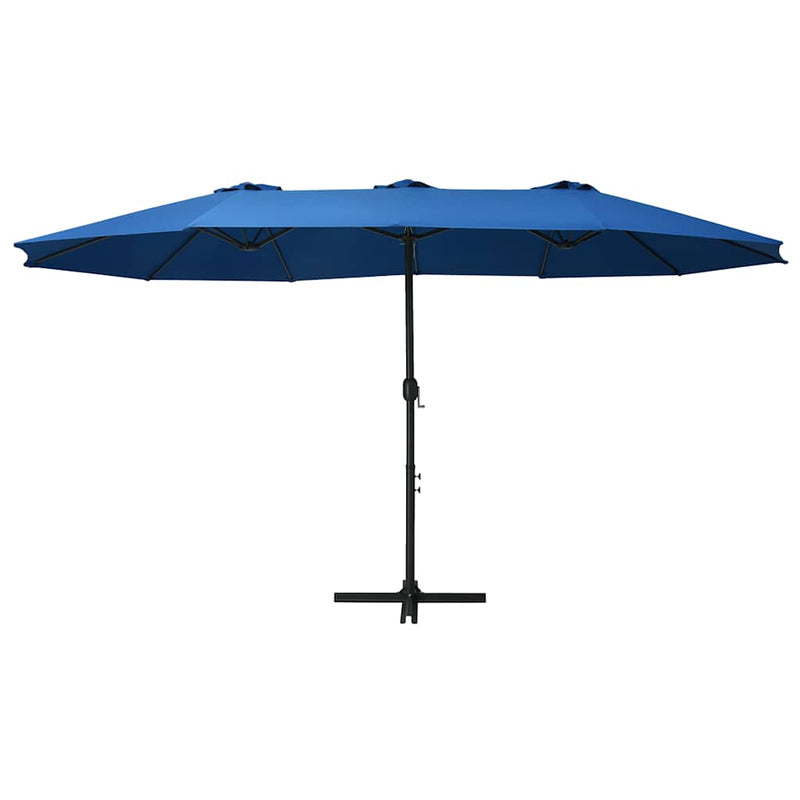 Load image into Gallery viewer, Vidaxl parasol met aluminium paal 460x270 cm blauw
