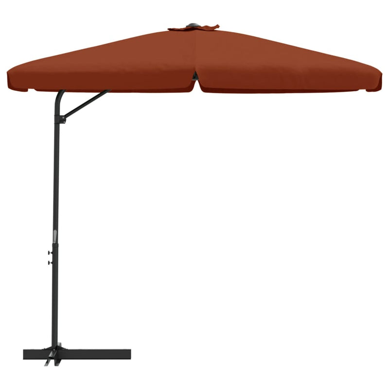 Load image into Gallery viewer, VidaXL Parasol met stalen paal 300 cm terracottakleurig

